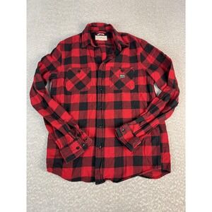 Denim & Supply Ralph Lauren Shirt Mens Medium Red Plaid Flannel Long Sleeve